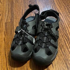 Eddie Bauer Black and Gray Outdoor Sandals. Size 10. Never worn